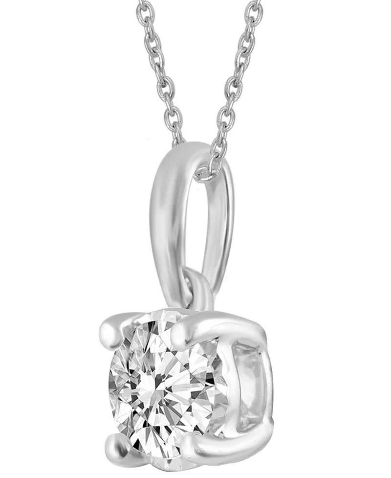 2-Pc. Set Diamond Solitaire Pendant Necklace & Matching Stud Earrings (5/8 Ct. T.W.) in 14K Gold